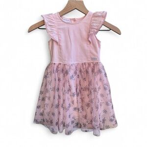 Calvin Klein Girls Pink Floral Dress Size 5 Party Easter Occasion